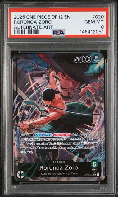 Roronoa Zoro OP12-020 Alt-Art PSA 10